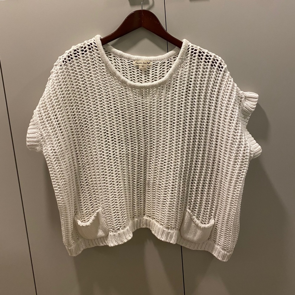 Double Zero white knitted blouse